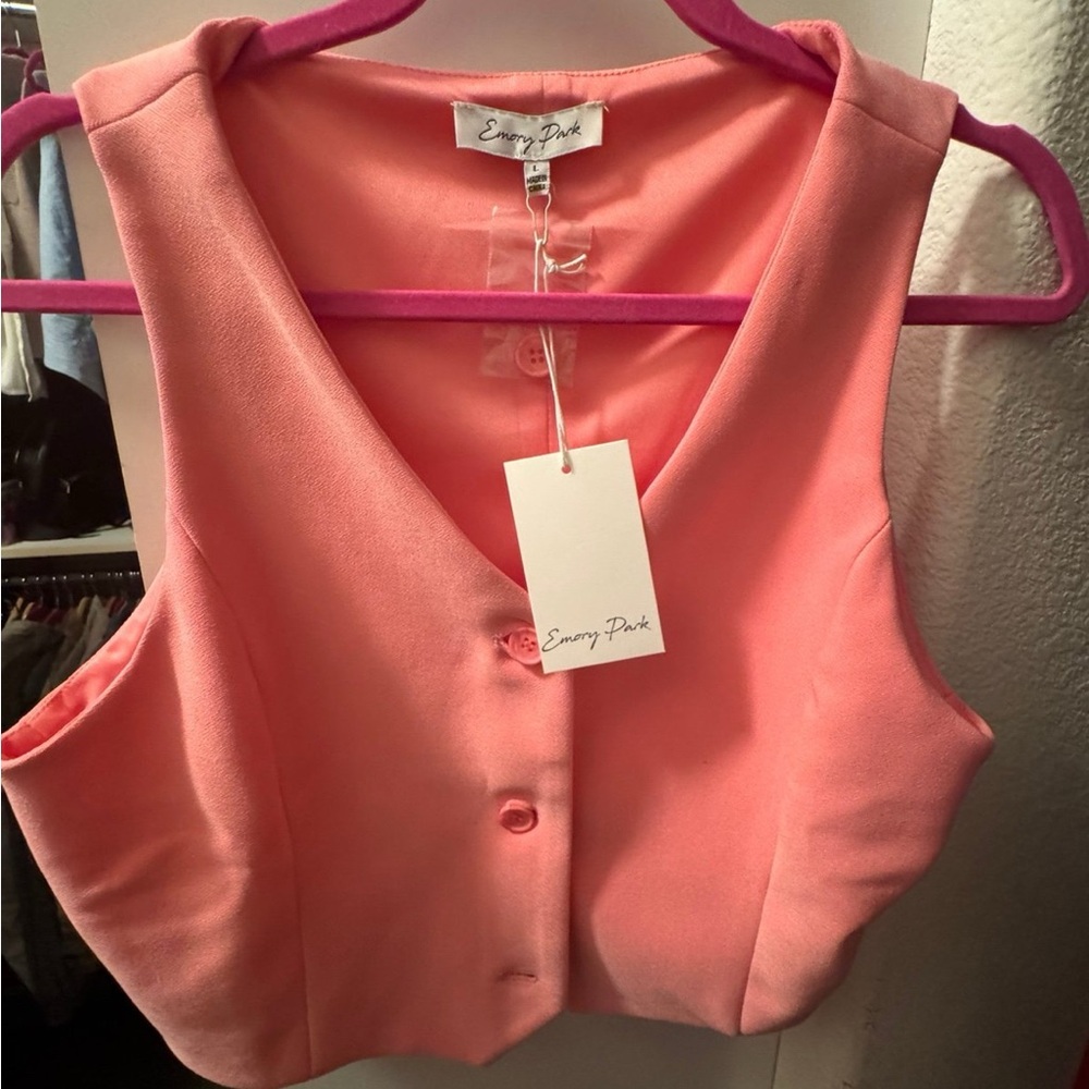 NWT Emory Park pink vest